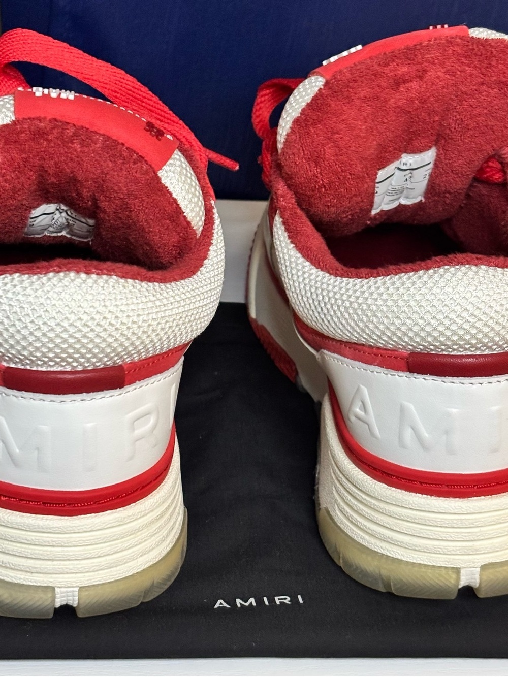 AMIRI White and Red Men's Low-Top Sneakers - Picture 3 of 11